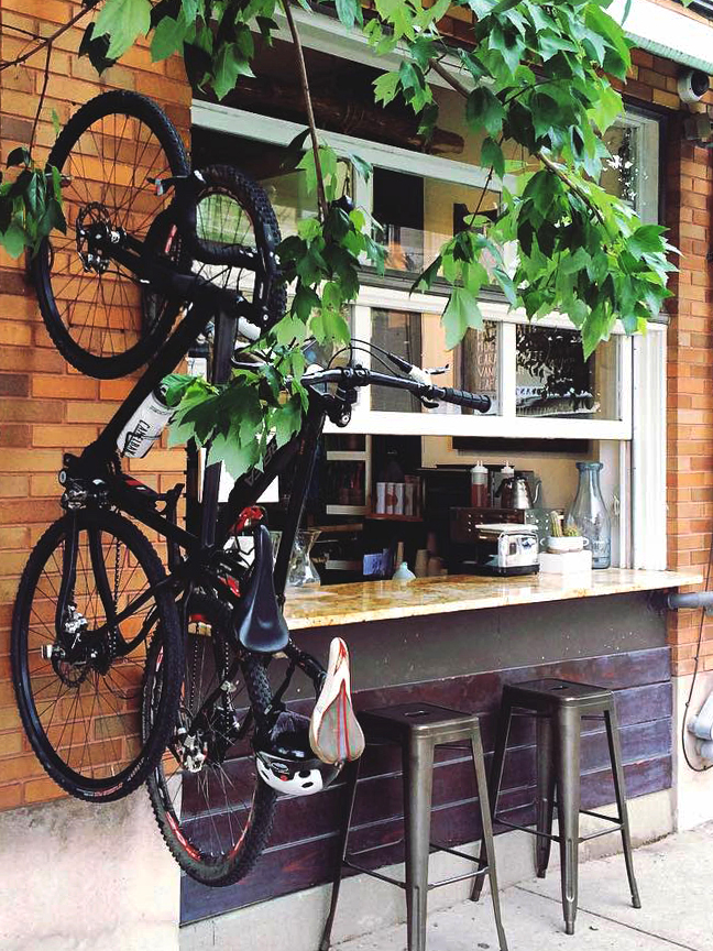 The Ride-up Roll-up window at Trailhead Coffee in Newport, Ky